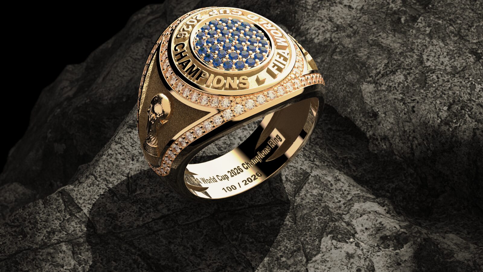 The Spain FIFA World Cup 2026™ Champions Ring — over the shoulder